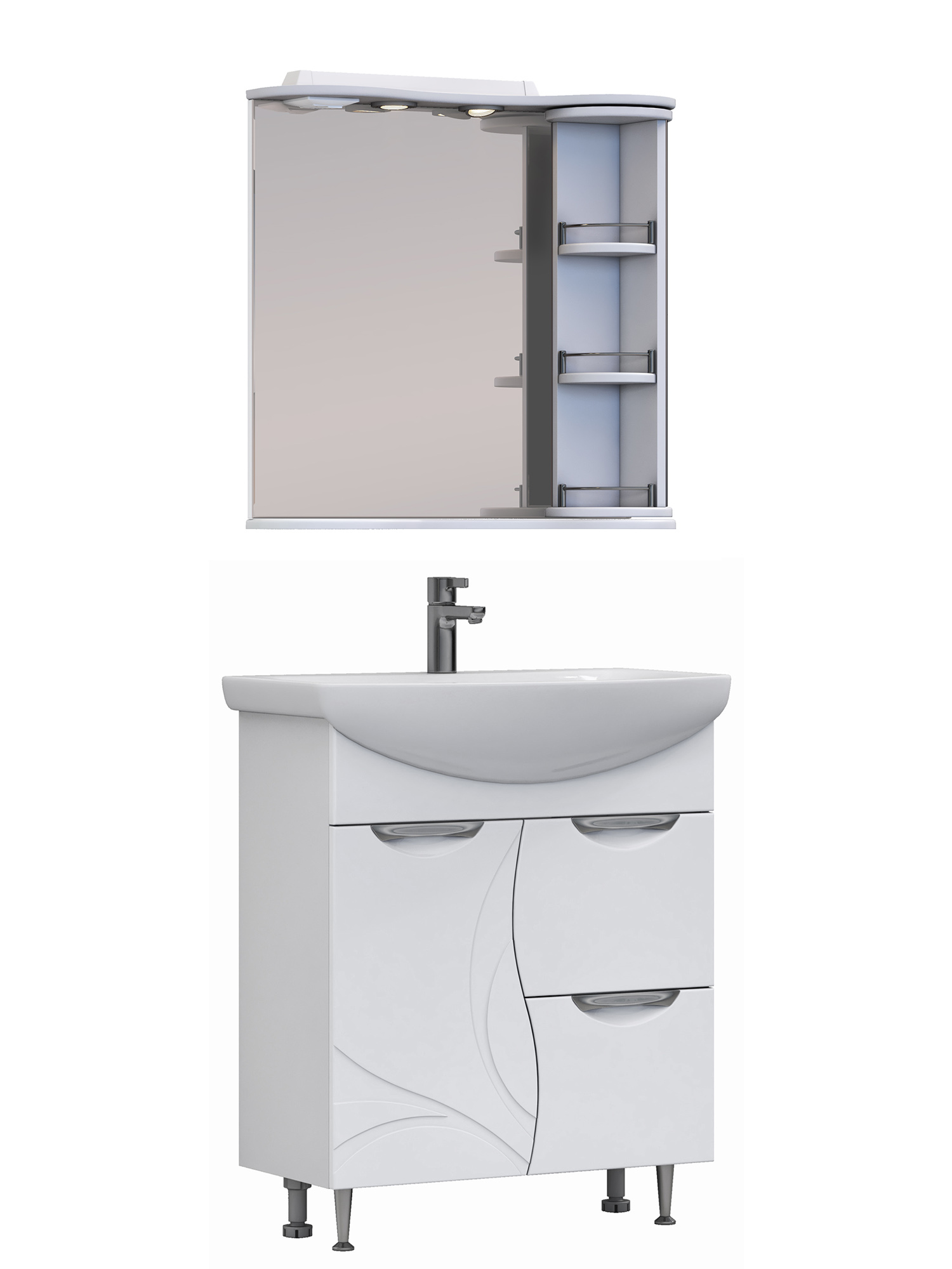 Мебель для ванной комнаты Vigo Callao 70 1 дверца, 2 ящика