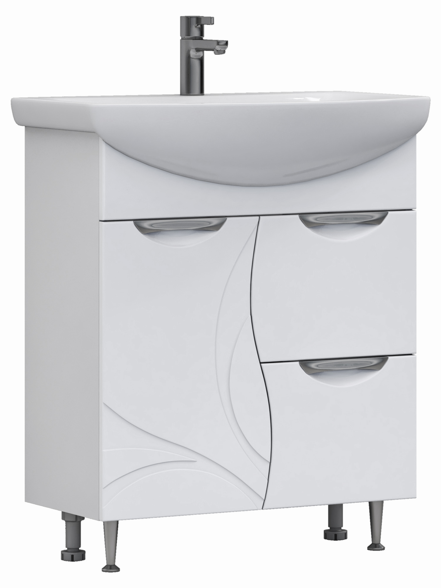 Тумба с раковиной Vigo Callao 70 1 дверца, 2 ящика