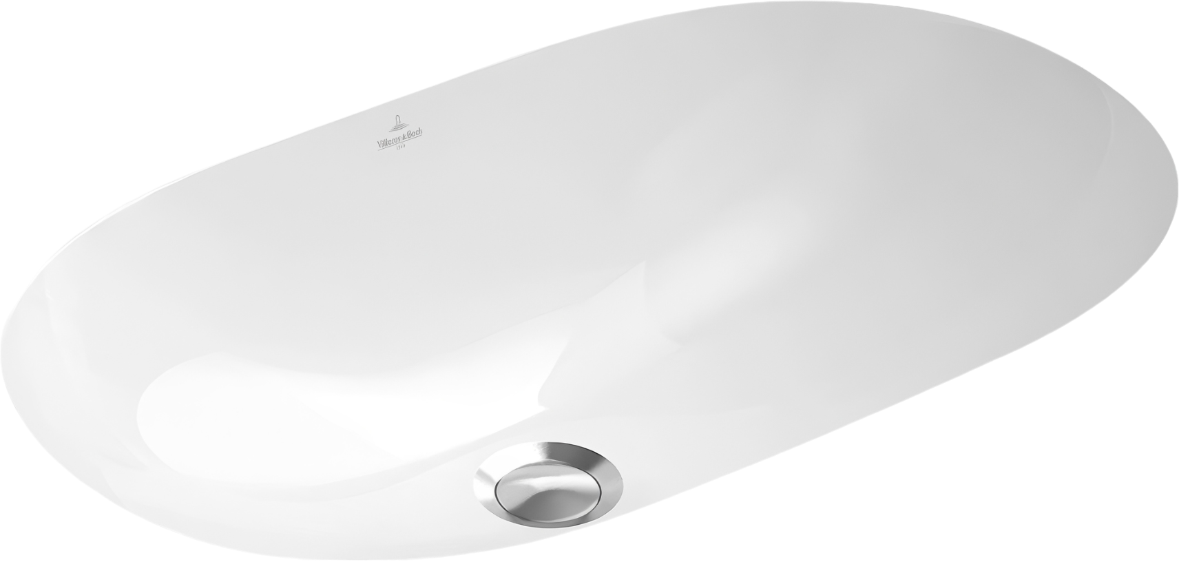 Раковина встраиваемая снизу Villeroy & Boch O.Novo 41625001 58 альпийский белый, овальная
