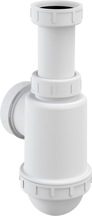 Сифон для мойки AlcaPlast A443 40 мм, бутылочный, белый