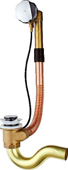 Слив-перелив Timo 8003 52 мм, полуавтомат, chrome