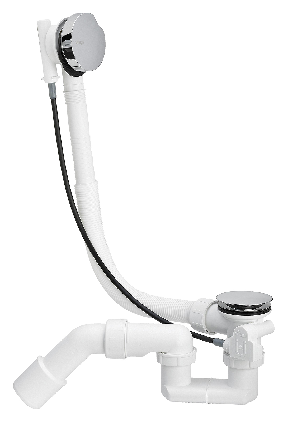 Слив-перелив для ванны Viega Simplex 595678 52 мм, полуавтомат, хром