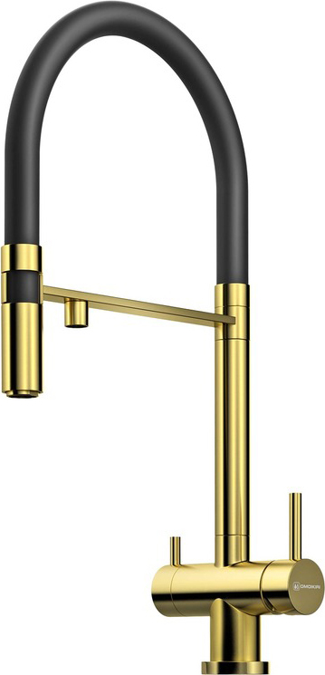 Смеситель для кухни Omoikiri Kanto PVD-LG с гибким изливом