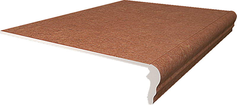 Ступени KERAMA MARAZZI Аллея кирпичная матовые, морозостойкие, износостойкое, неполированная фронтальная