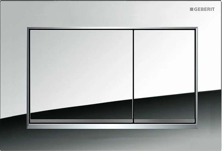 Кнопка смыва для унитаза Geberit Sigma 30 115.883.KH.1 пластик, цвет матовый хром, глянцевый хром