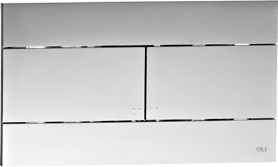 Кнопка смыва для унитаза OLI Slim 659046 пластик, цвет матовый хром