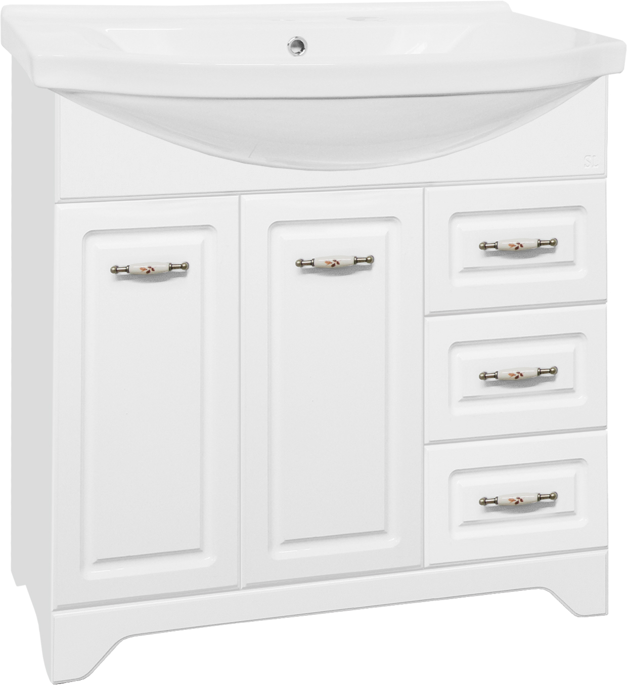 Тумба под раковину без столешницы Style Line Олеандр-2 90 Люкс, белая