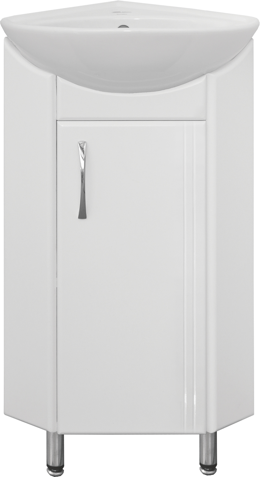 Тумба под раковину без столешницы Style Line Эко Стандарт Веер 30 угловая, белая