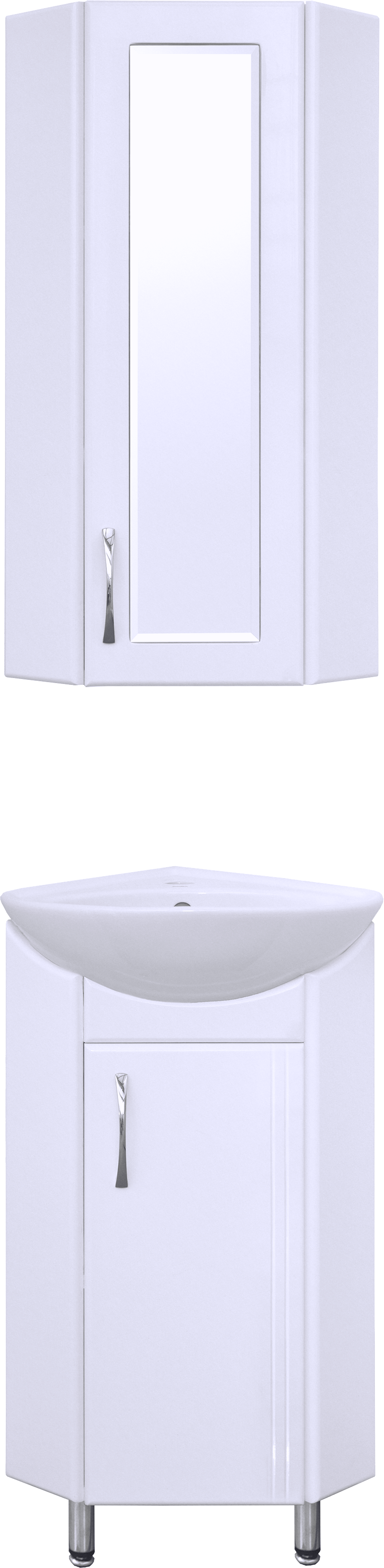 Мебель для ванной комнаты Style Line Эко Стандарт Веер 30 угловая, белая