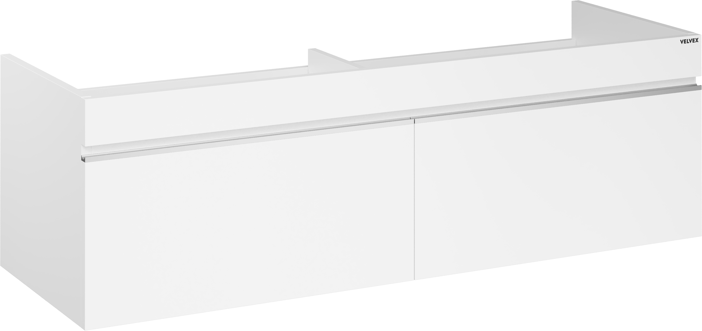Тумба под раковину без столешницы Velvex Pulsus 140 подвесная, белая