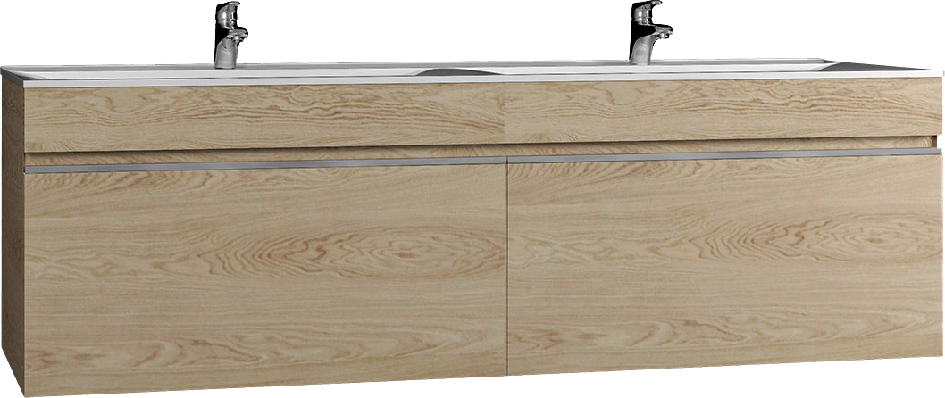 Тумба с раковиной Velvex Pulsus 140 подвесная, дуб