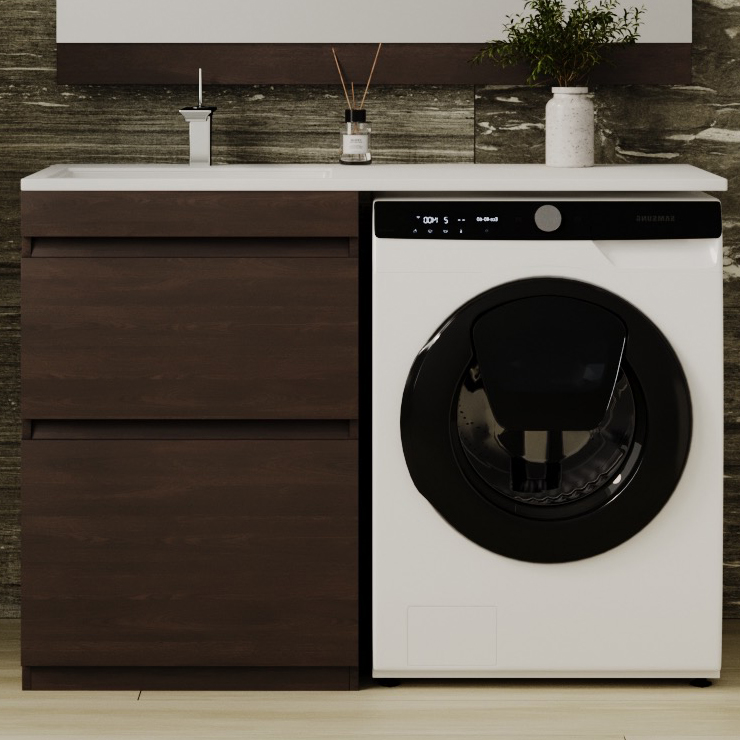 Тумба под раковину без столешницы Style Line Даллас 120 Люкс Plus напольная, венге