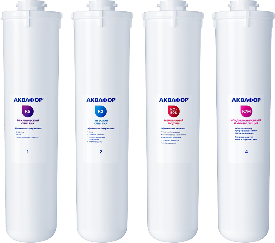 Комплект картриджей Аквафор К5-К2-КО-50S-К7М