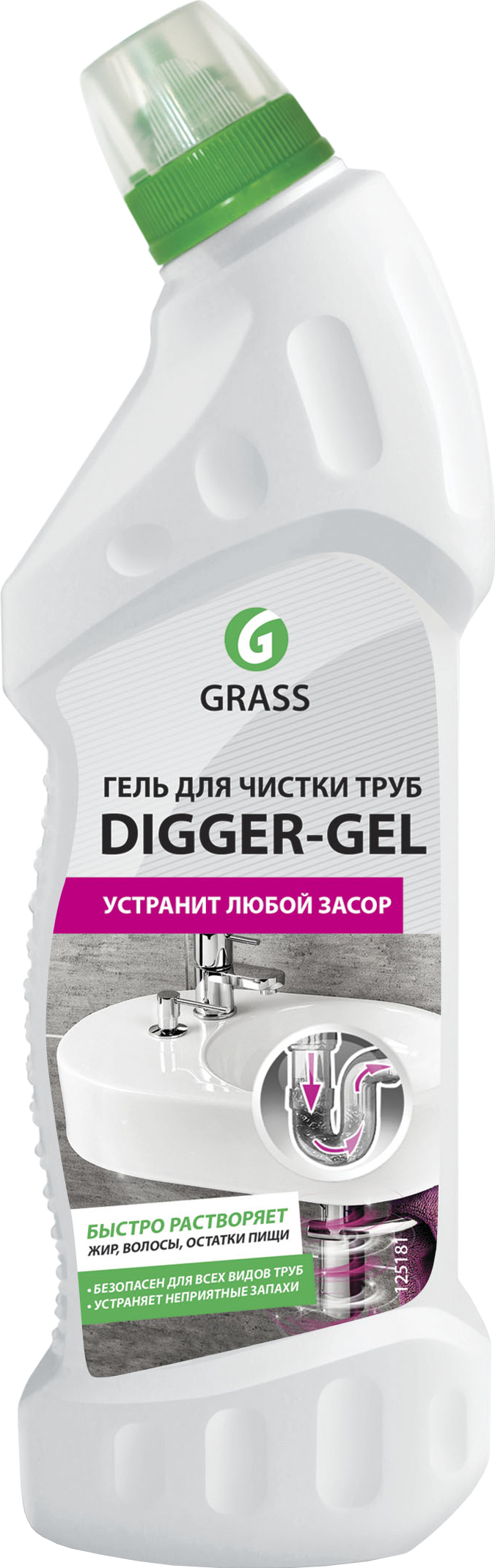 Средство для прочистки труб Grass Digger-Gel 750 мл