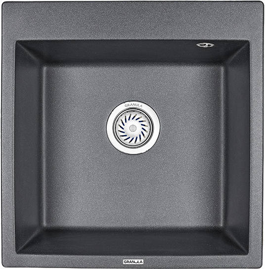 Мойка кухонная Granula 5102, шварц 51x52, шварц, встраиваемая сверху, искусственный гранит