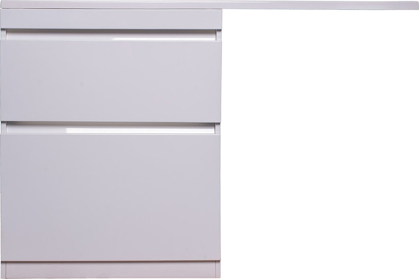 Тумба с раковиной Style Line Даллас 130 Люкс Plus напольная, белая L