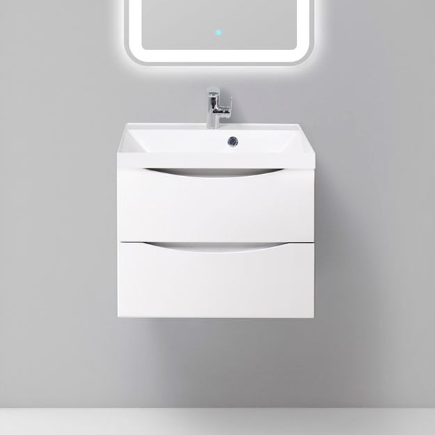 Тумба с раковиной BelBagno Marino 60 bianco lucido, подвесная