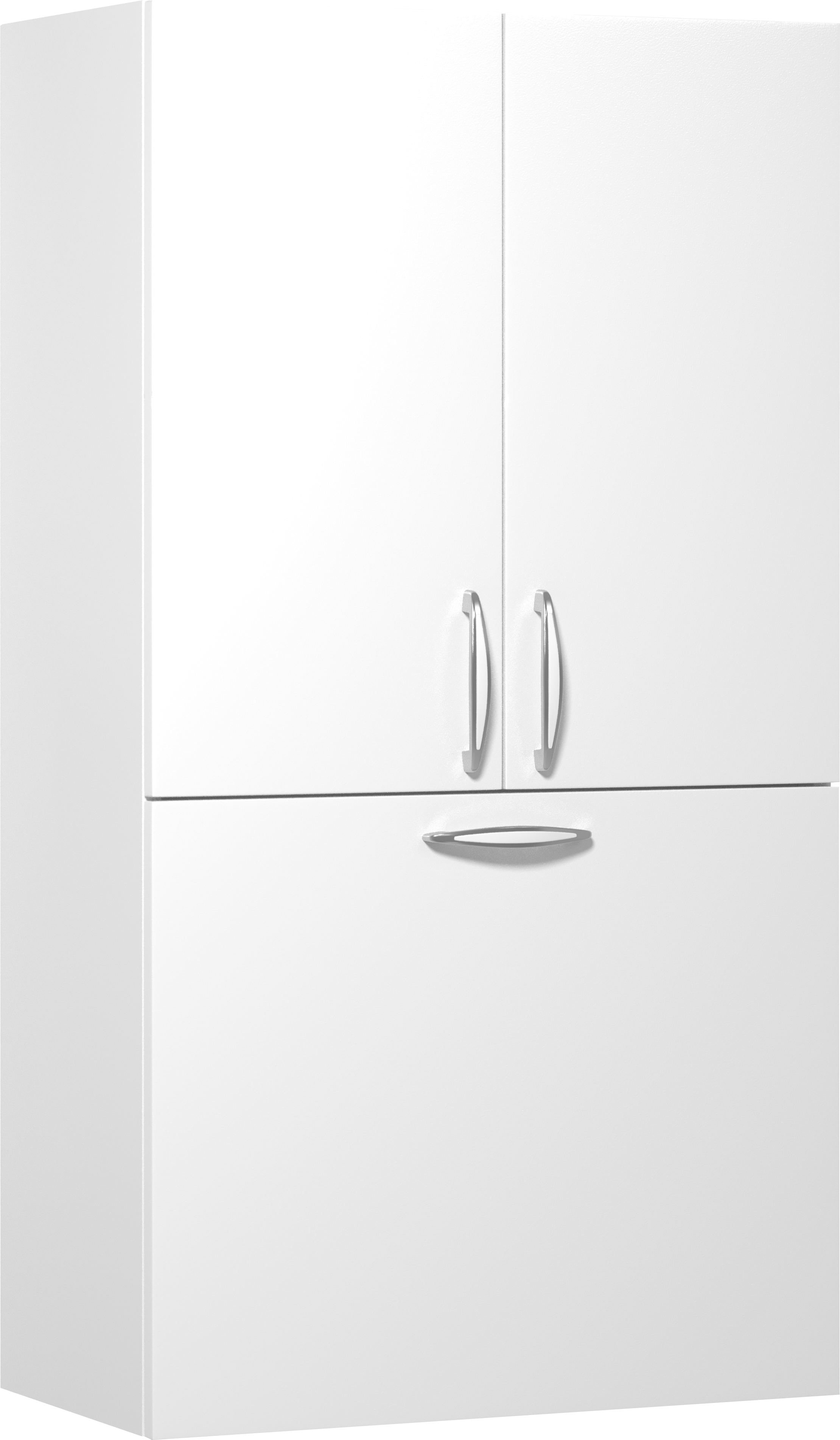 Шкаф над стиральной машиной Vod-Ok 60 с бельевой корзиной, белый