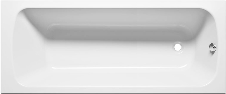 Акриловая ванна Riho Milano 170x75 см, пристенная, белая, с каркасом