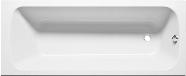 Акриловая ванна Riho Milano 180x80 см, пристенная, белая, с каркасом