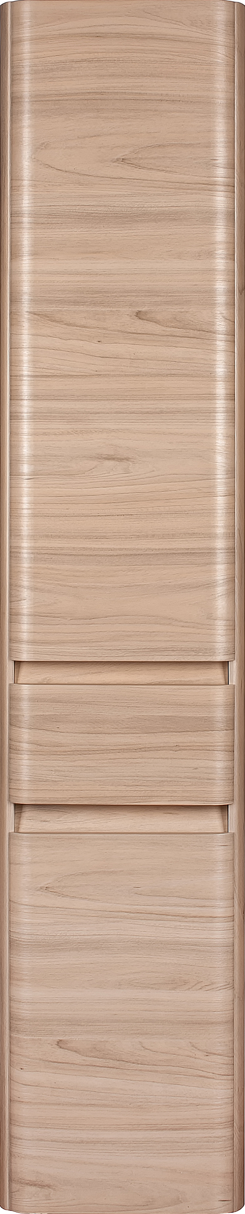 Шкаф-пенал для ванной Style Line Атлантика 35 Люкс Plus, R, с бельевой корзиной, ясень перламутр