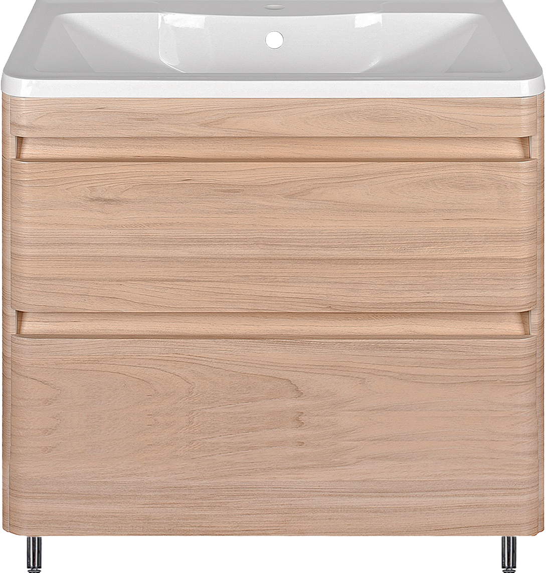 Тумба под раковину без столешницы Style Line Атлантика 80 Люкс Plus, напольная, ясень перламутр