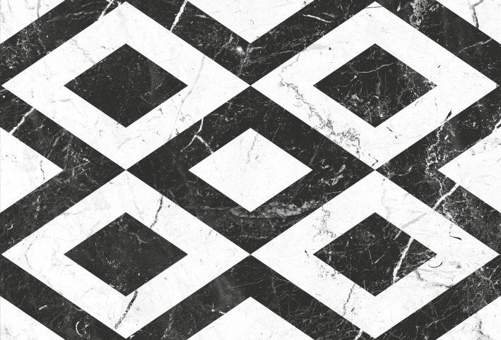 Декор Керамин Помпеи глянцевый, 27,5x40 черный