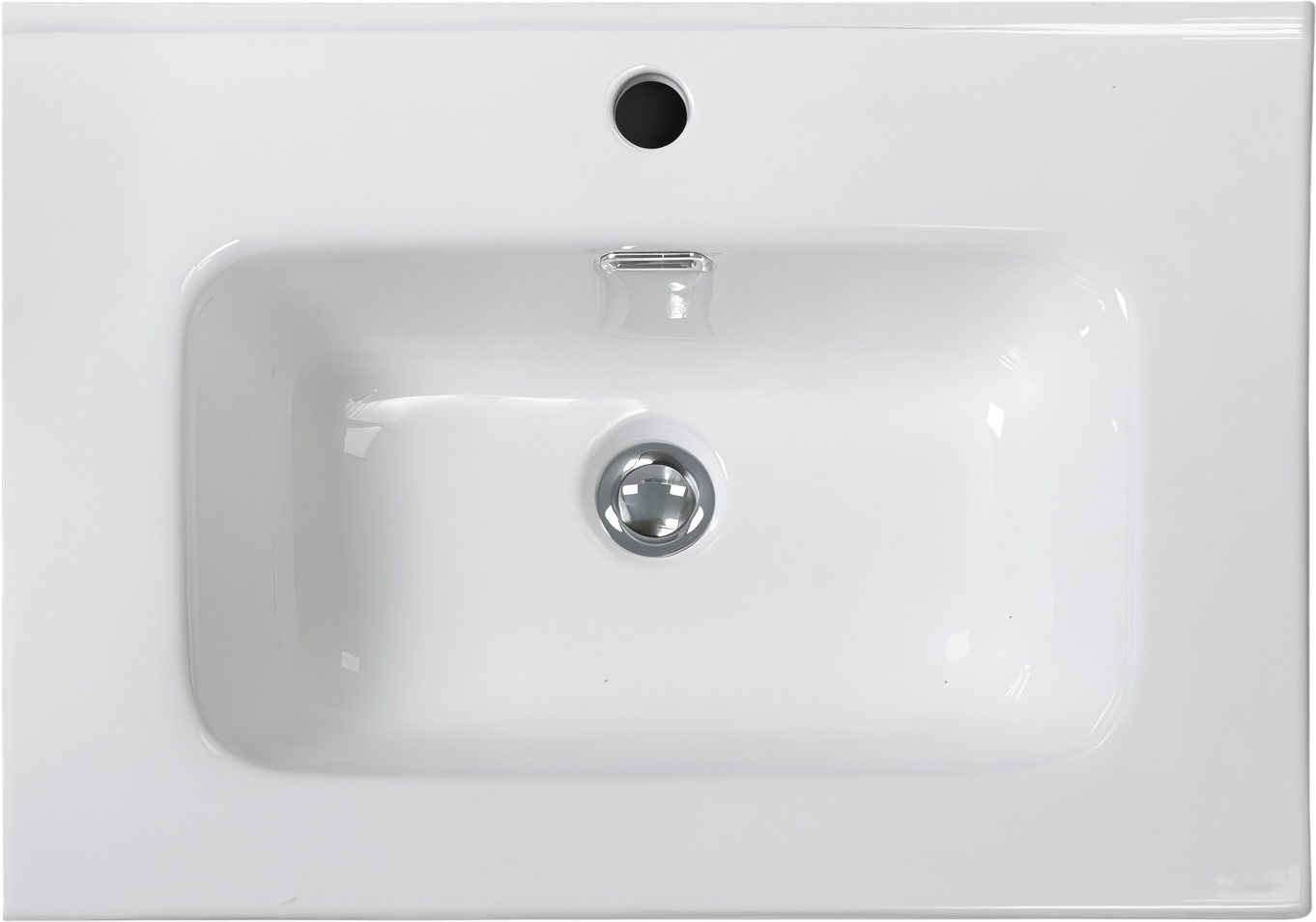Мебельная раковина BelBagno BB600ETL 61 накладная, белая, прямоугольная, фаянс