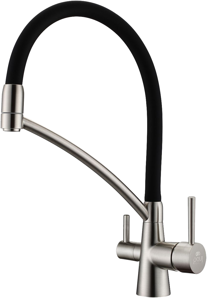 Смеситель для кухни Paulmark Siegen Si213111-BS с гибким изливом, брашированная сталь