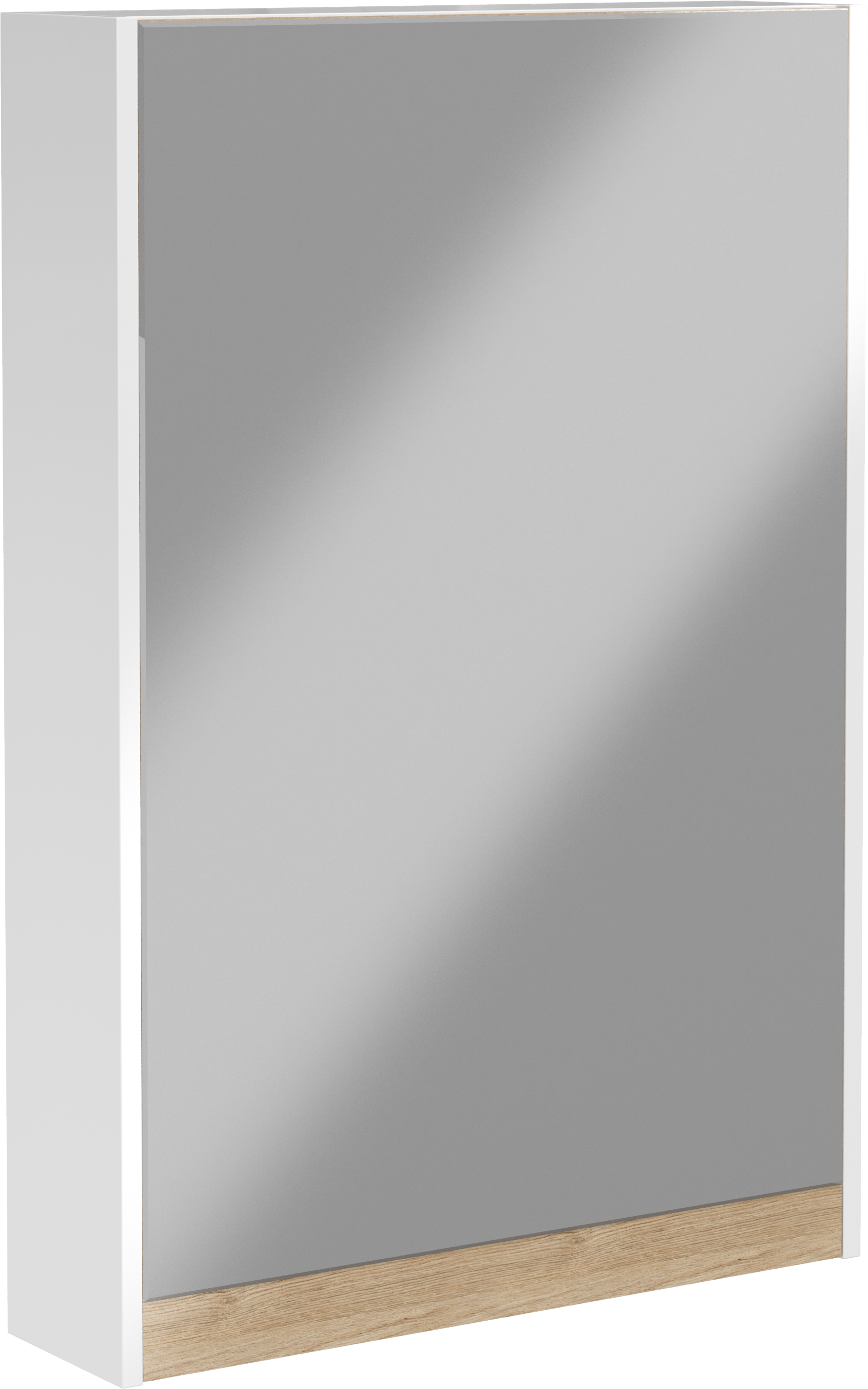 Зеркало-шкаф STWORKI Стокгольм 60 R белое, под дерево, прямоугольное, в скандинавском стиле