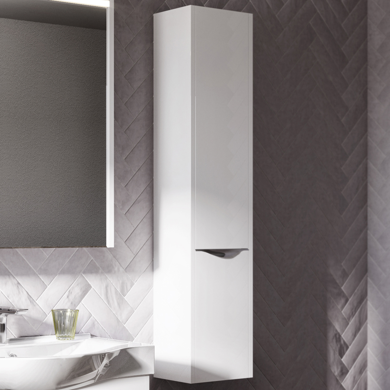 Шкаф-пенал для ванной STWORKI Хельсинки R