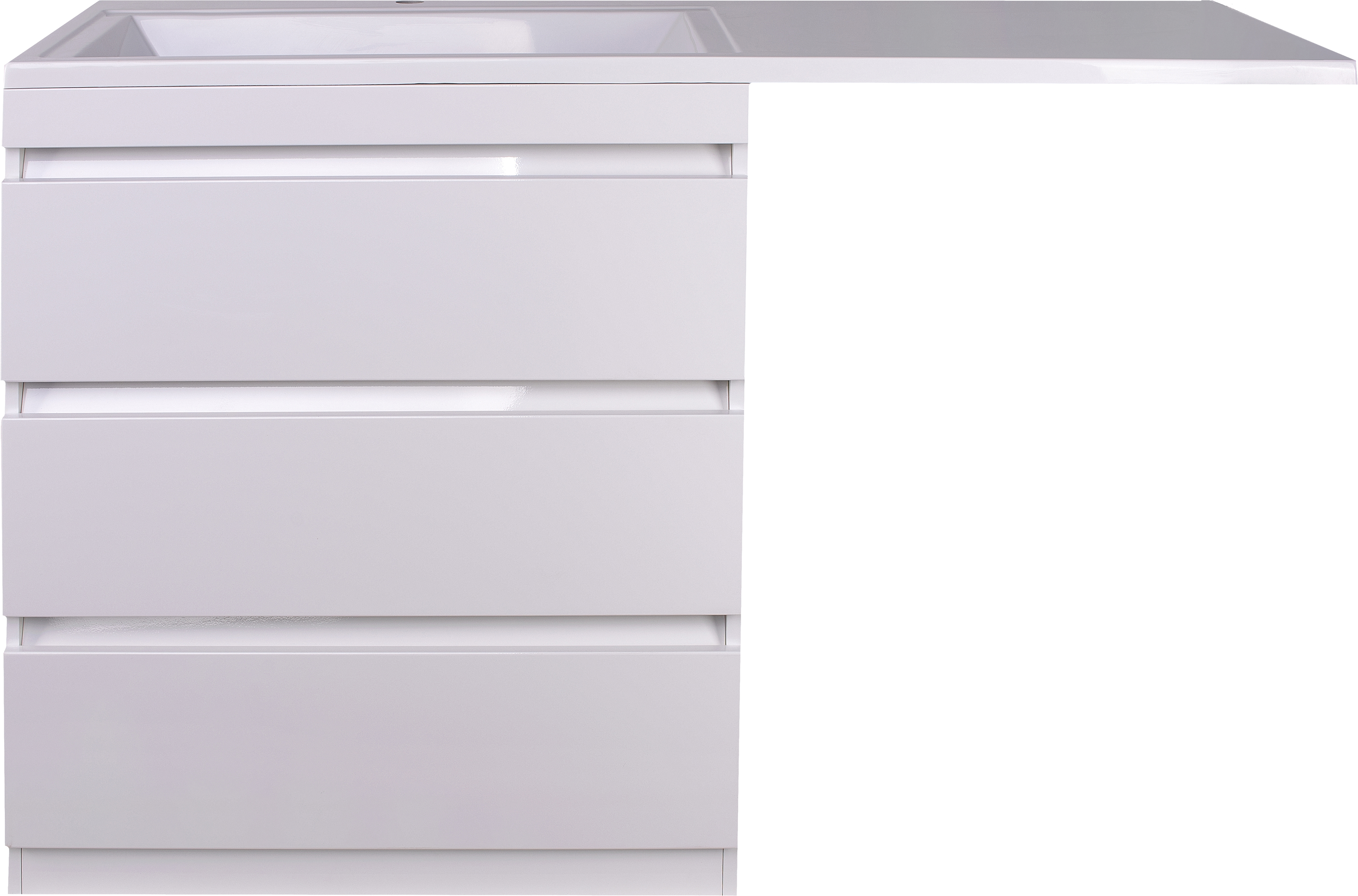 Тумба под раковину без столешницы Style Line Даллас 140 люкс, белая