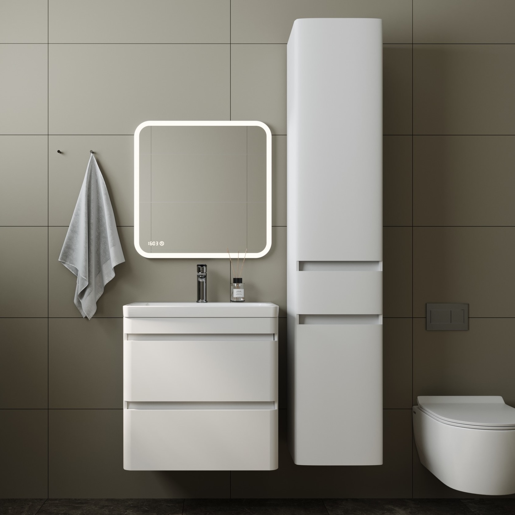 Мебель для ванной комнаты Style Line Атлантика 60 Люкс Plus, подвесная, антискрейч