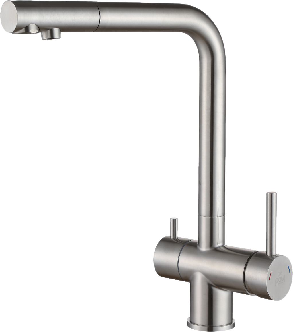 Смеситель для кухни Paulmark Skalen Sk213020-BS брашированная сталь