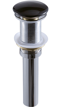 Донный клапан для раковины SantiLine SL-112 без перелива, матовый черный