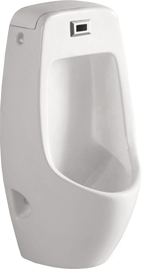 Писсуар подвесной SantiLine SL-6002 сенсорный, белый, безободковый, со смывным механизмом
