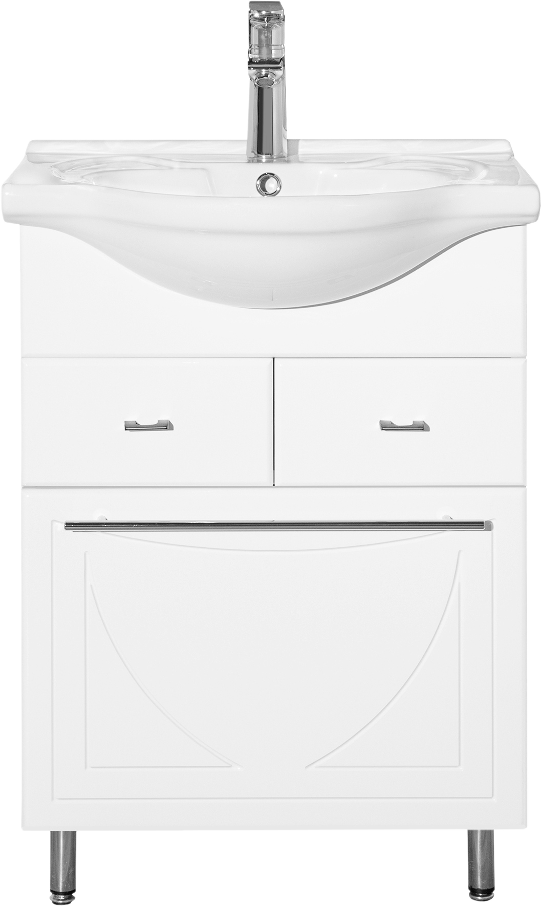 Тумба под раковину без столешницы Style Line Лана 60 с бельевой корзиной