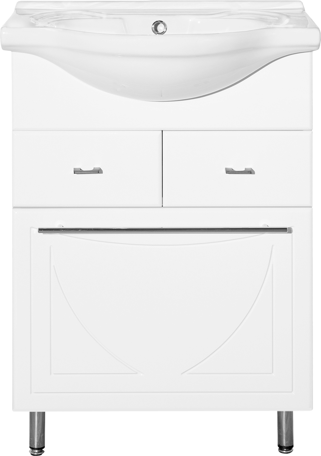 Тумба с раковиной Style Line Лана 60 с бельевой корзиной