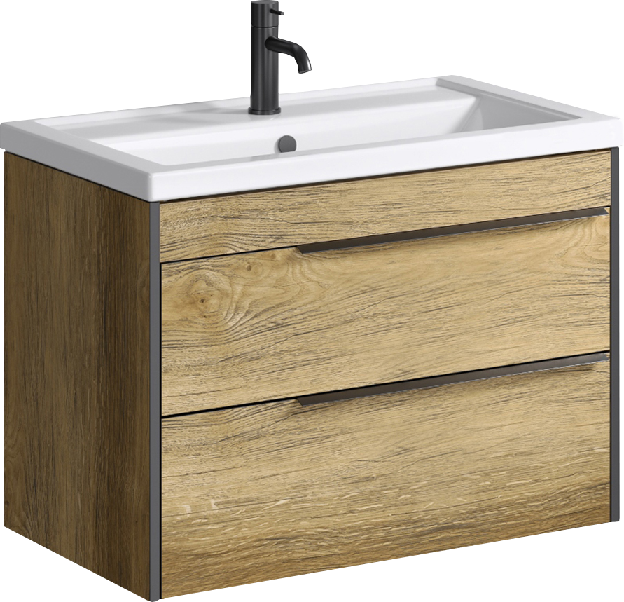 Тумба под раковину без столешницы Aqwella Fargo 80 дуб балтийский