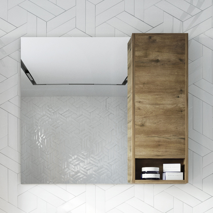 Зеркало STWORKI Карлстад 90 R дуб рустикальный