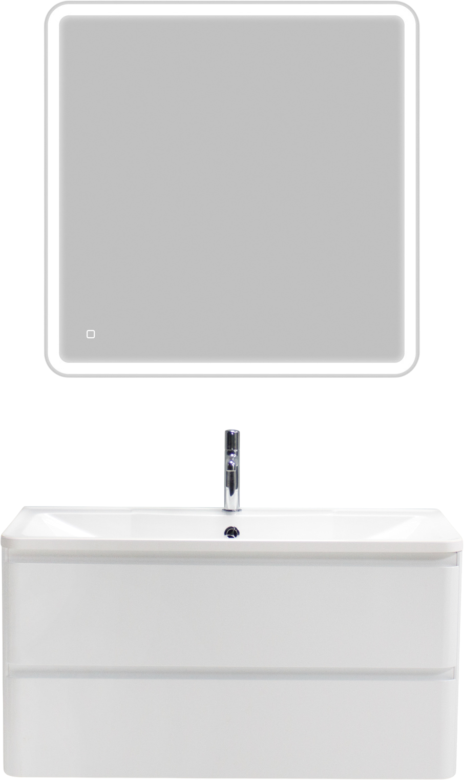 Мебель для ванной комнаты BelBagno Albano 80 подвесная, bianco lucido