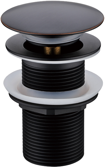 Донный клапан для раковины Boheme Black 612-B без перелива, матовый черный