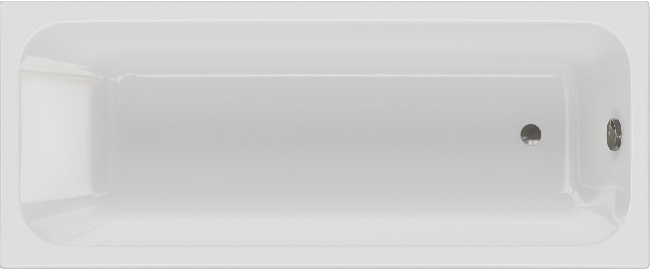 Акриловая ванна AQUATEK Мия 120x70 см, пристенная, белая, на ножках