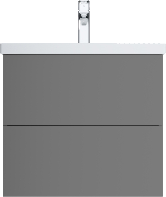 Тумба с раковиной AM.PM Gem 60 графит матовый, подвесная