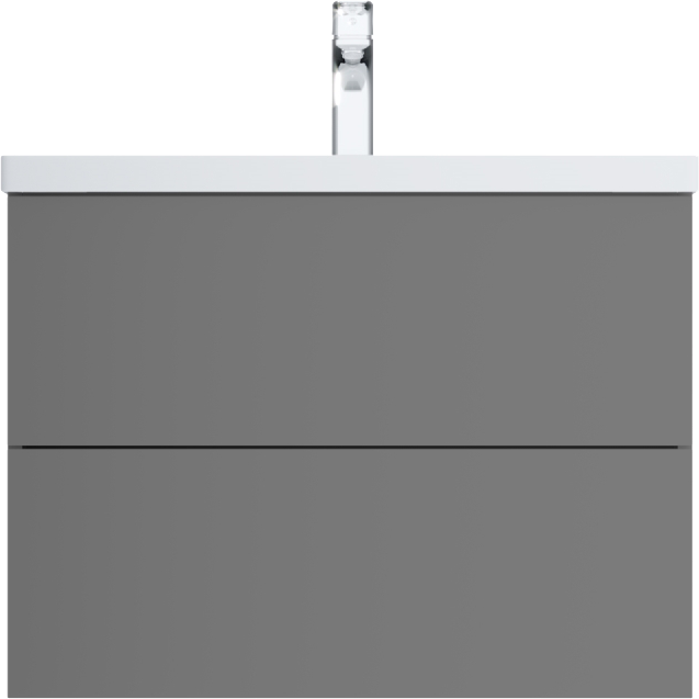 Тумба под раковину без столешницы AM.PM Gem 75 графит матовый, подвесная, с 2 ящиками