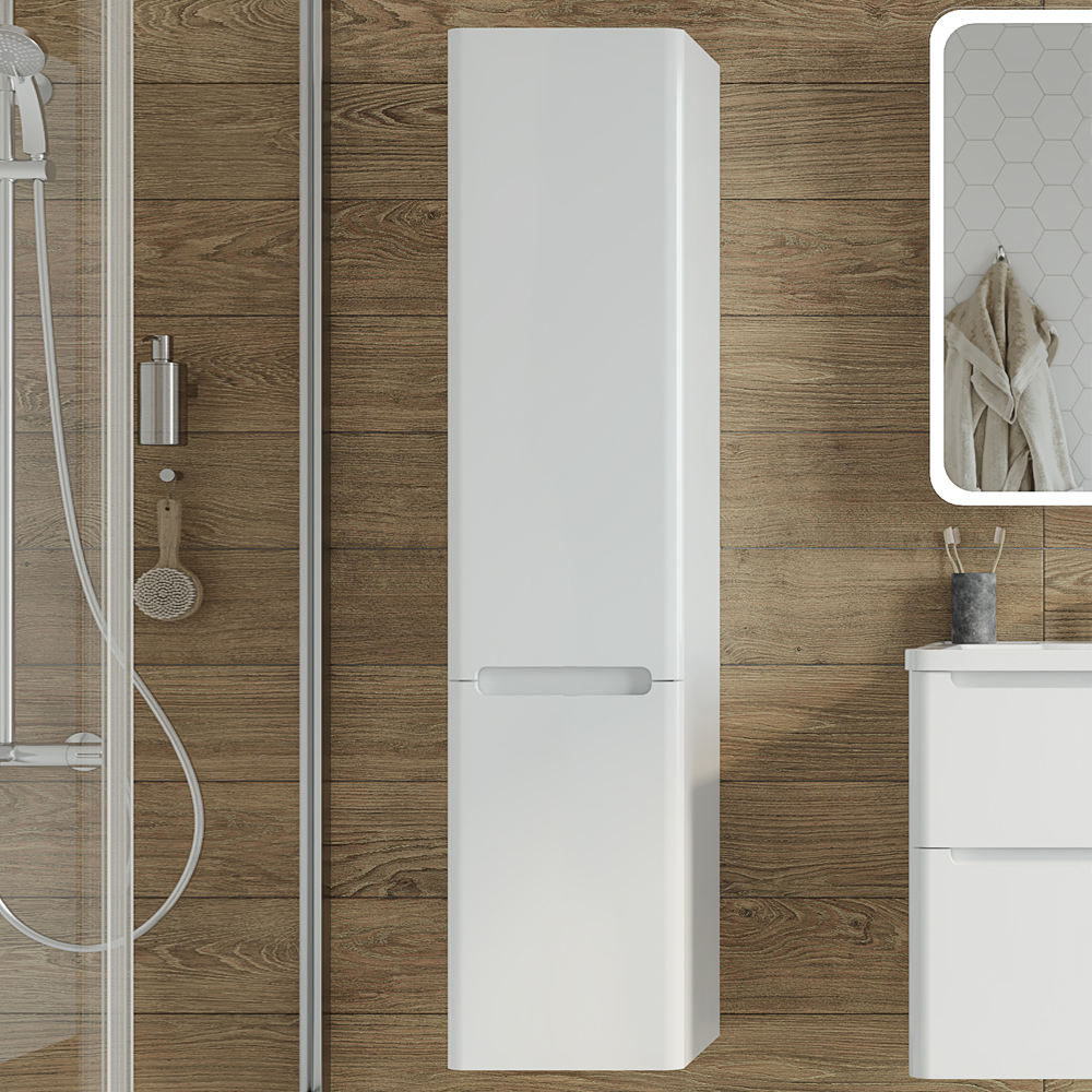 Шкаф-пенал для ванной STWORKI Монтре 38, белый