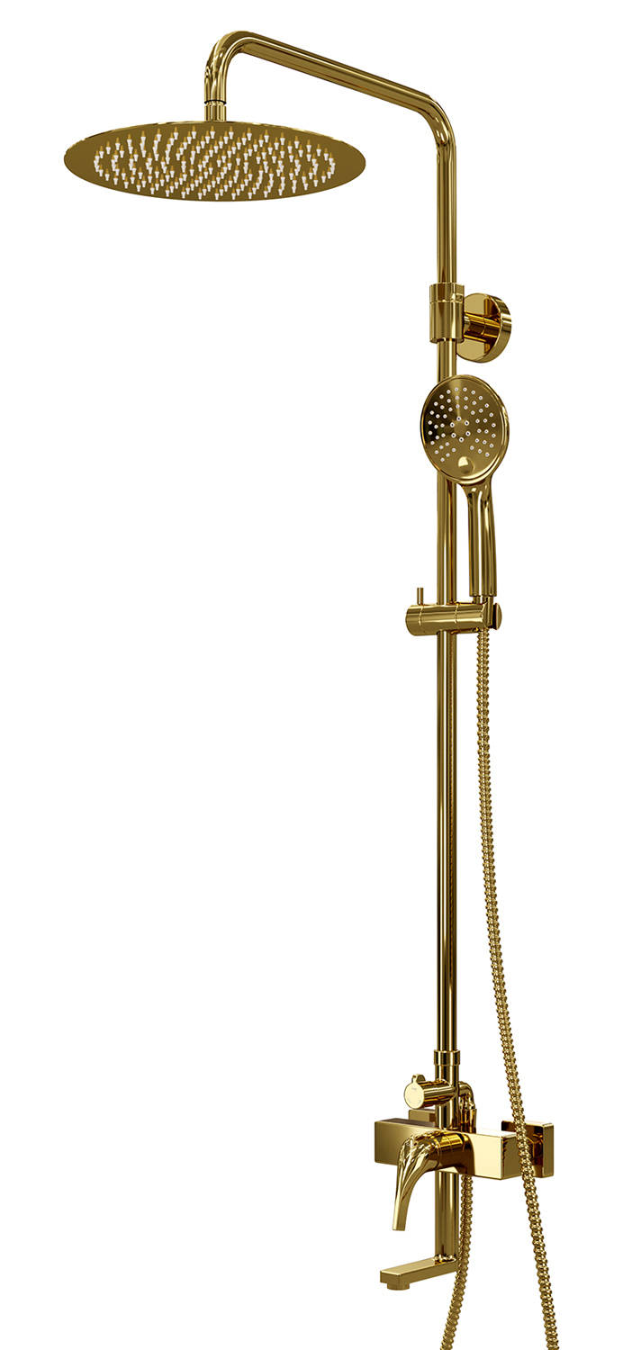 Душевая стойка Wasserkraft Sauer A17101 глянцевое золото