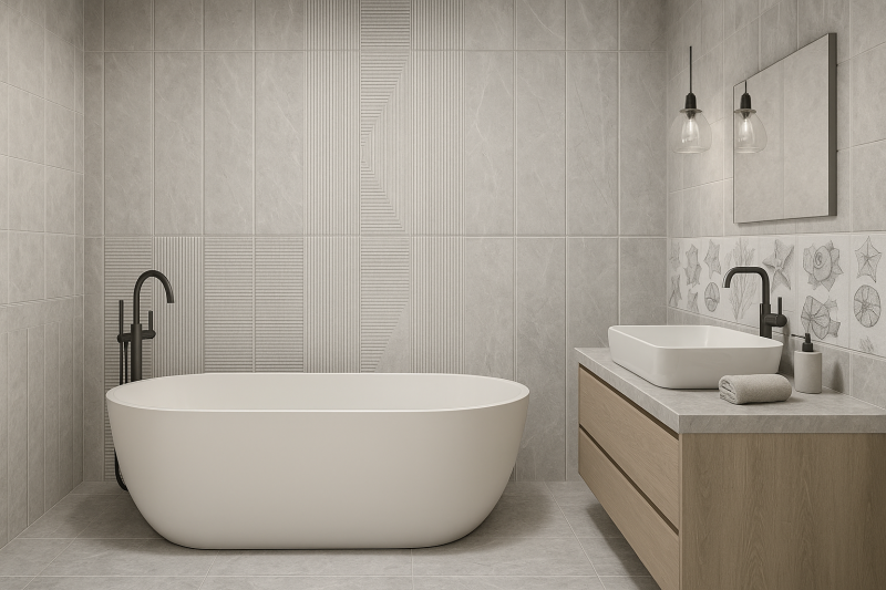 Cameo grey decor 01 25х60 (1-й сорт) 010300000248