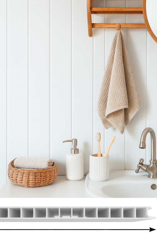 Белая лакированная глянцевая панель ПВХ 3000x250x9 мм