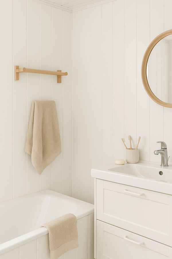 Белая лакированная глянцевая панель ПВХ 2300x250x9 мм